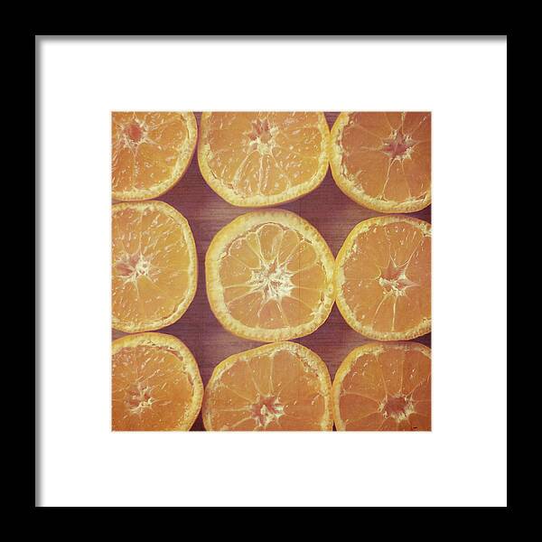 San Francisco Framed Print featuring the photograph Tangerine Slices by Suzanne Dehne