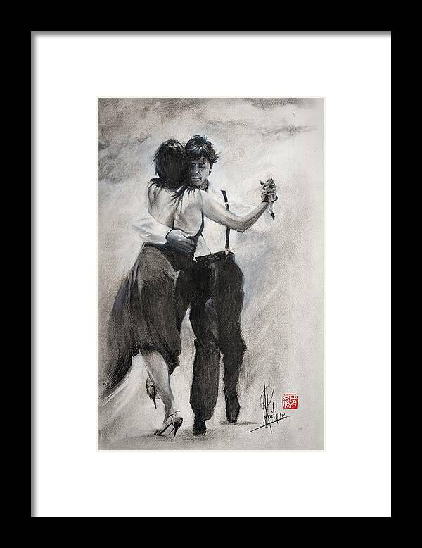  Framed Print featuring the painting Tango 1 by Alan Kirkland-Roath