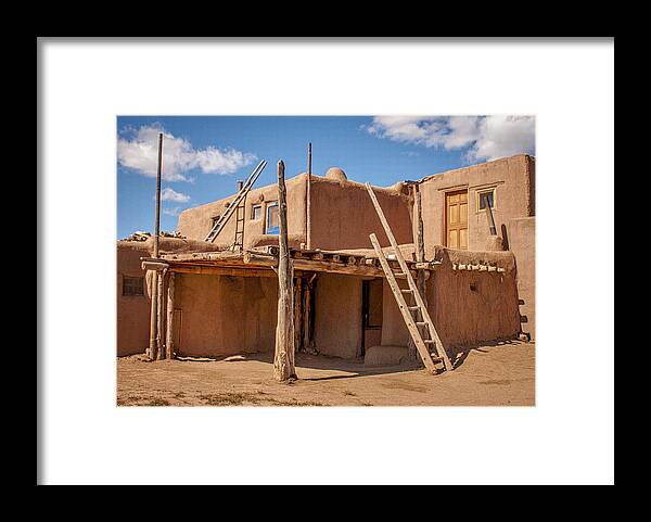 Architecture Framed Print featuring the photograph Taos Pueblo New Mexico 4 by Donald Pash