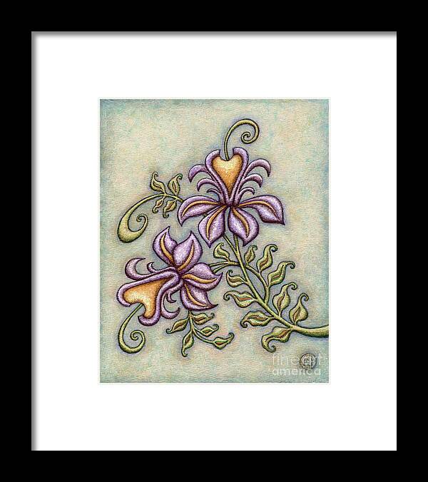 Floral Framed Print featuring the painting Tapestry Flower 8 by Amy E Fraser