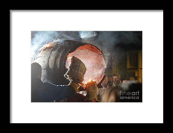 Tar Barrels Framed Print featuring the photograph Tar Barrels by Andy Thompson