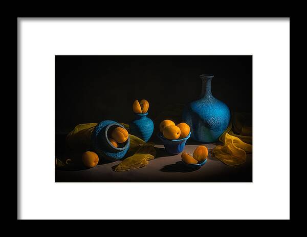 Yellow Framed Print featuring the photograph Tasty Yellow Peach by Lydia Jacobs
