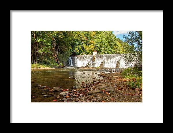 Taylor Falls Framed Print featuring the photograph Taylor Falls At Lake Solitude by Kristia Adams