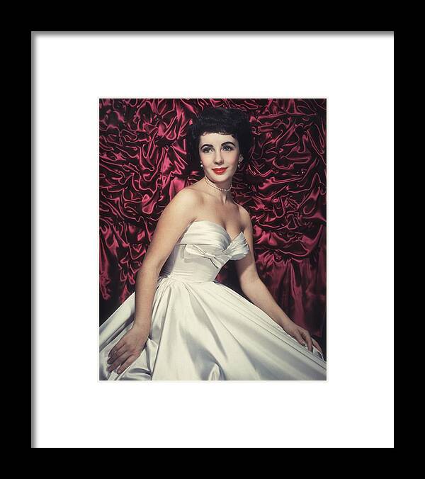 People Framed Print featuring the photograph Taylor In Satin by Hulton Archive
