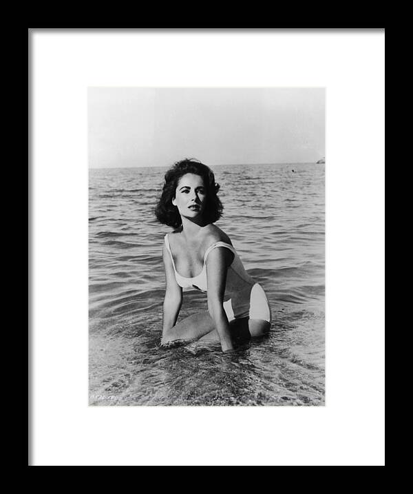 Director Framed Print featuring the photograph Taylor In Surf by Hulton Archive