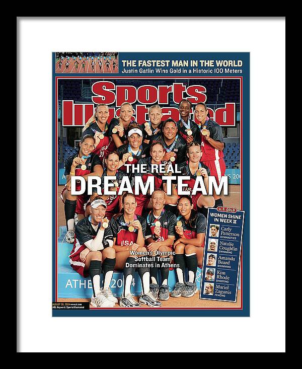 Magazine Cover Framed Print featuring the photograph Team Usa Softball, 2004 Summer Olympics Sports Illustrated Cover by Sports Illustrated