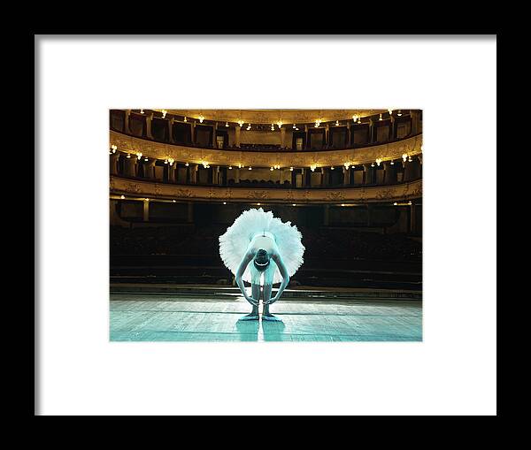 Ballet Dancer Framed Print featuring the photograph Teenage Ballerina 14-15 On Stage by Hans Neleman