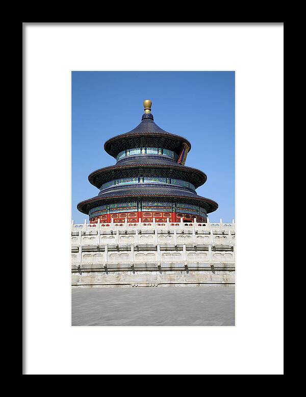 Chinese Culture Framed Print featuring the photograph Temple Of Heaven In Beijing, China by Trait2lumiere