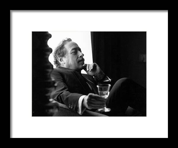 People Framed Print featuring the photograph Tennessee Williams by Evening Standard