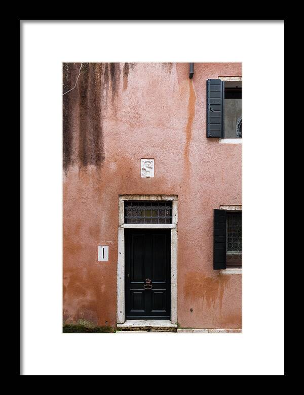 Venice Framed Print featuring the photograph Terracotta Venice House by Georgia Clare