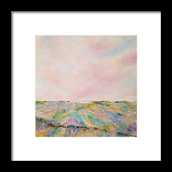 Landscape Framed Print featuring the painting Terrain Tapestry by Judith Rhue