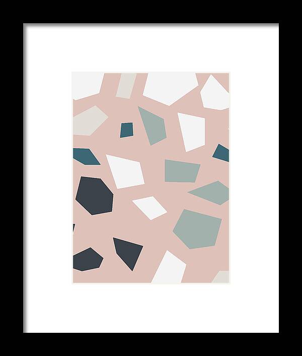 Terrazzo Framed Print featuring the digital art Terrazzo 2- Art by Linda Woods by Linda Woods