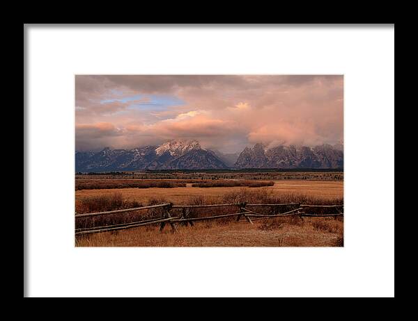 Golden Hour Framed Print featuring the photograph Teton Morning by Catherine Avilez