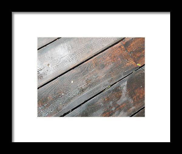 Wood Framed Print featuring the photograph Texture of a wooden floor by Oleg Prokopenko