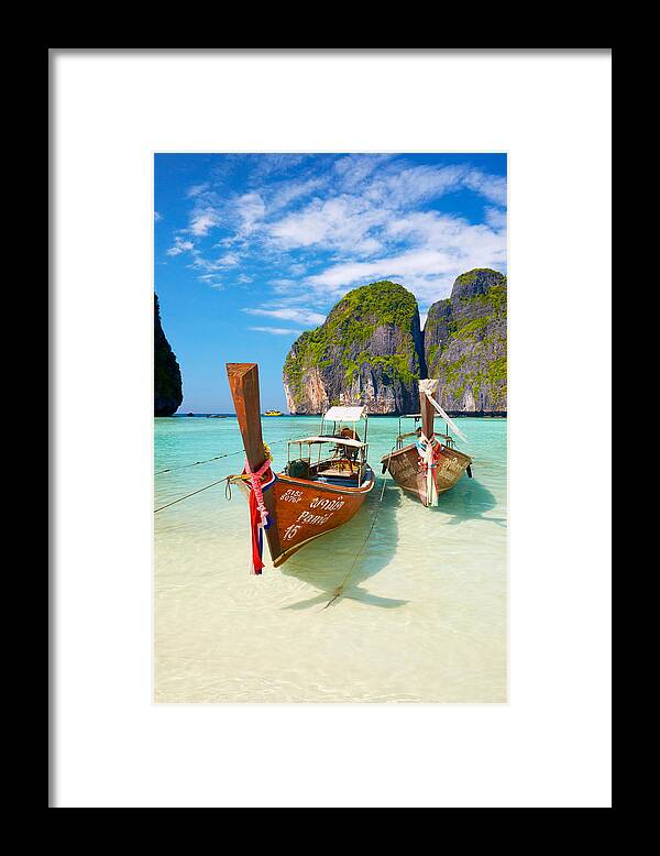 Sea Framed Print featuring the photograph Thailand - Maya Bay Beach On Phi Phi by Jan Wlodarczyk
