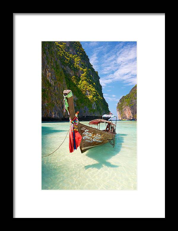 Sea Framed Print featuring the photograph Thailand - Phang Nga, Maya Bay On Phi by Jan Wlodarczyk
