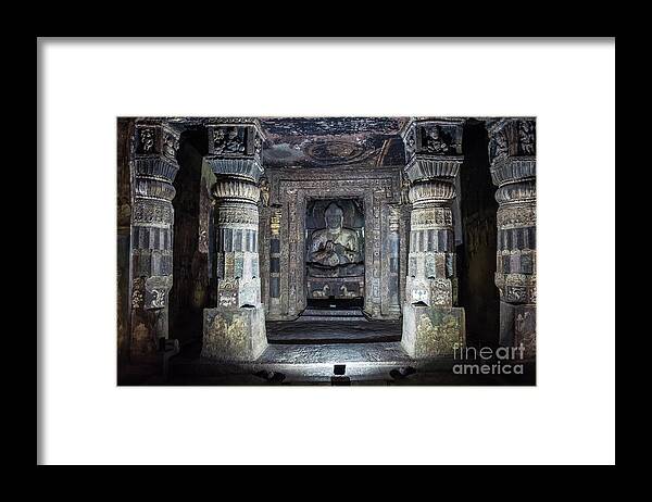 Ancient History Framed Print featuring the photograph The Ajanta Caves Of Ancient India by Zhouyousifang