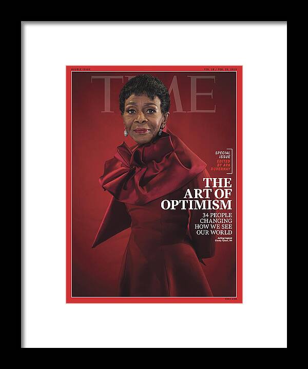 Cicely Tyson Framed Print featuring the photograph The Art Of Optimism by Photograph by Djeneba Aduayom for TIME