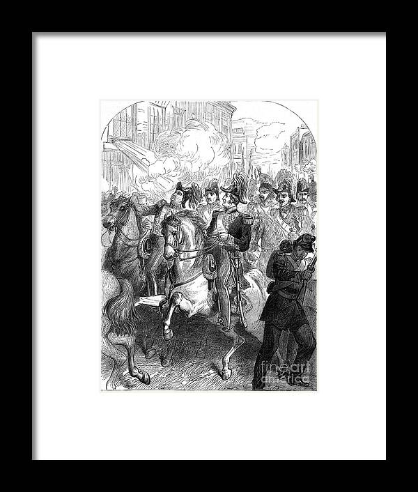 Horse Framed Print featuring the drawing The Attempt To Assassinate King Louis by Print Collector