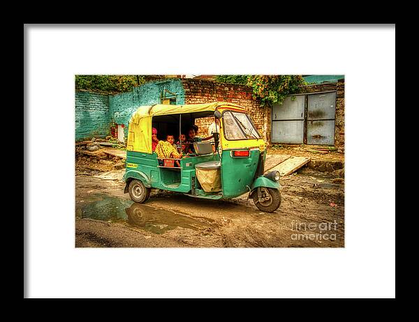 India Framed Print featuring the photograph The Bajaj Auto-rickshaw in India by Stefano Senise