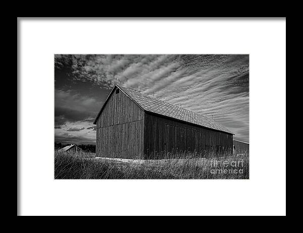 The Barn Framed Print featuring the photograph The Barn Mono by Rachel Cohen