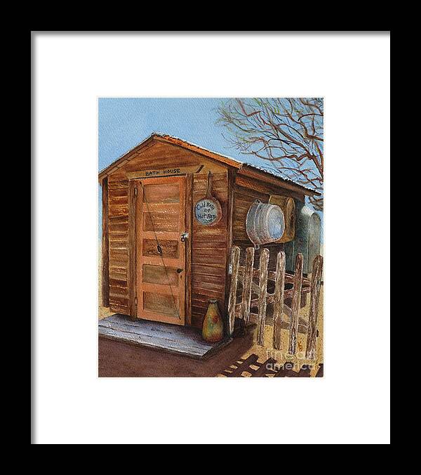 Dobson Museum Framed Print featuring the painting The Bath House by Karen Fleschler