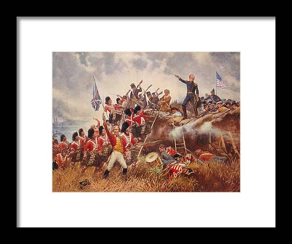 War Of 1812 Framed Print featuring the painting The Battle of New Orleans by E. Percy Moran