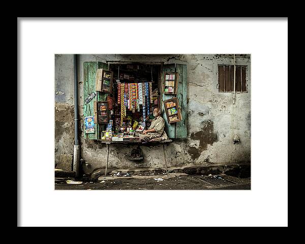 Shop Framed Print featuring the photograph The Bazar by Marco Tagliarino