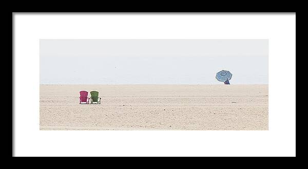Panorama Framed Print featuring the photograph The Beach by Jian Wang