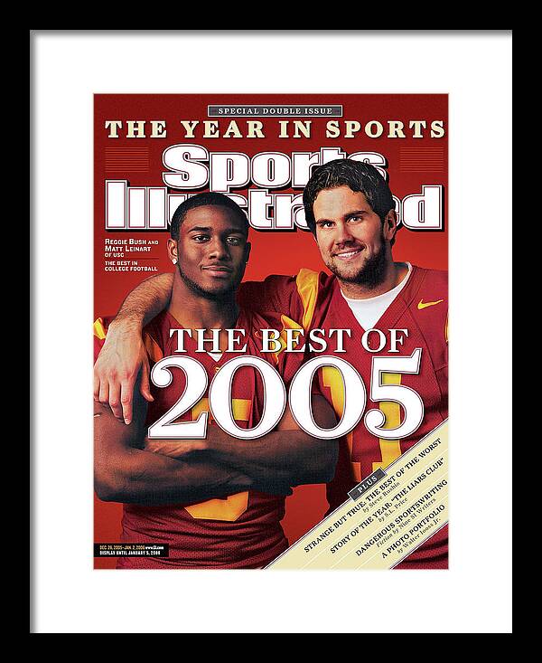 Magazine Cover Framed Print featuring the photograph The Best Of 2005 Reggie Bush And Matt Leinart Of Usc Sports Illustrated Cover by Sports Illustrated