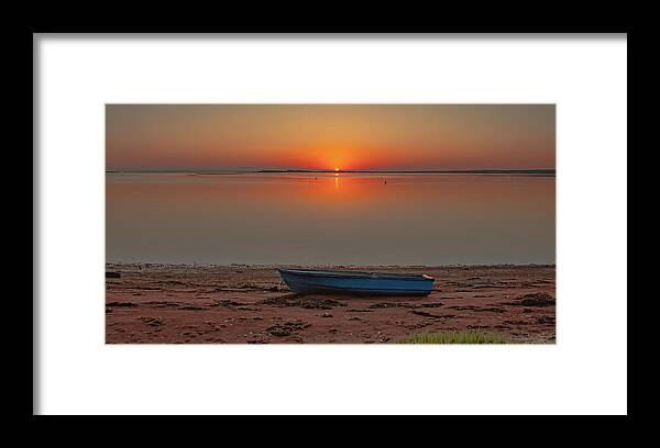 Ocean Framed Print featuring the photograph The Perfect Sunrise by Marcy Wielfaert
