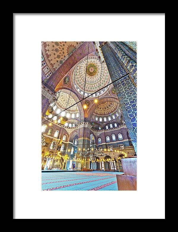 Istanbul Framed Print featuring the photograph The Blue Mosque In Istanbul, Turkey by Traveler1116