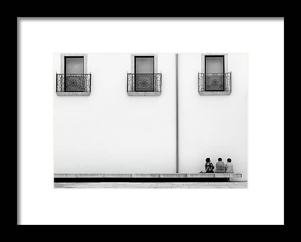 Three Framed Print featuring the photograph The Bond Line by Fernando Correia Da