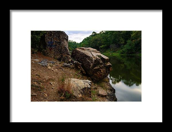 Lake Framed Print featuring the photograph The Boulders of Wallace by Michael Scott