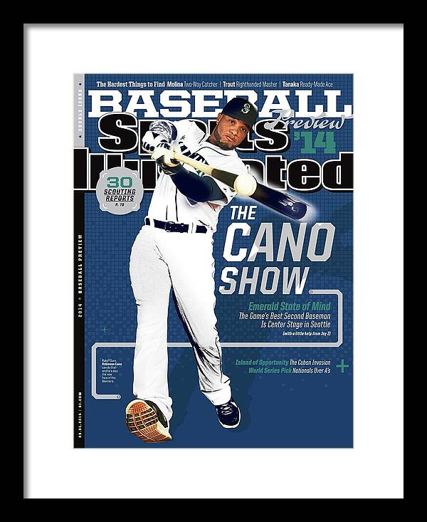 Magazine Cover Framed Print featuring the photograph The Cano Show 2014 Mlb Baseball Preview Issue Sports Illustrated Cover by Sports Illustrated