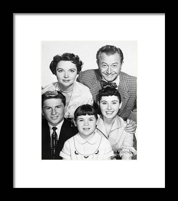 Child Framed Print featuring the photograph The Cast Of Father Knows Best by Bettmann