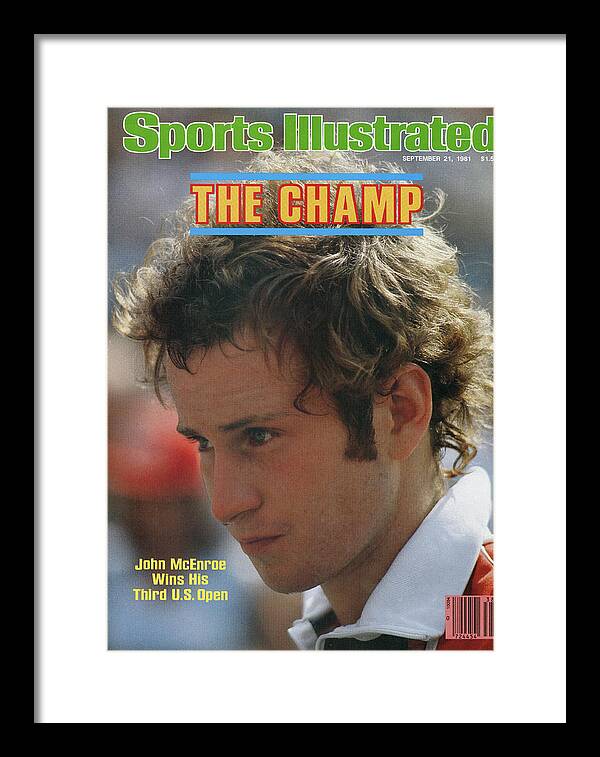 1980-1989 Framed Print featuring the photograph The Champ John Mcenroe Wins His Third Us Open Sports Illustrated Cover by Sports Illustrated