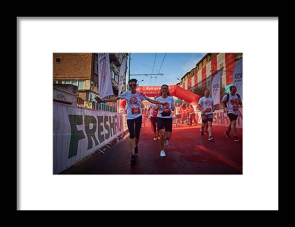 Color Framed Print featuring the photograph The Color Run by Panfil Pirvulescu