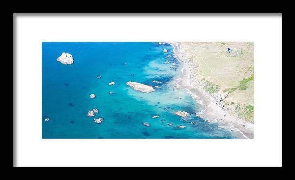Landscapeaerial Framed Print featuring the photograph The Colorful And Almost Peaceful by Ethan Daniels