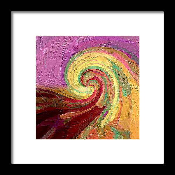 Spiral Framed Print featuring the digital art The Consumption of Fire by David Manlove