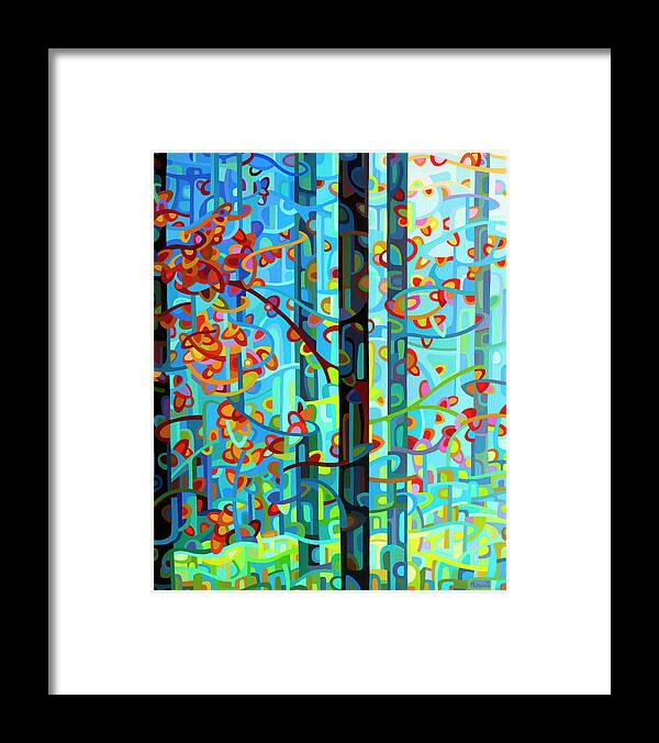 Blue Framed Print featuring the painting The Deep by Mandy Budan