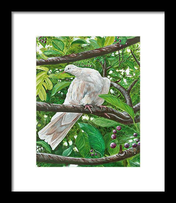 Donna Yates Artist Framed Print featuring the painting The Dove by Donna Yates