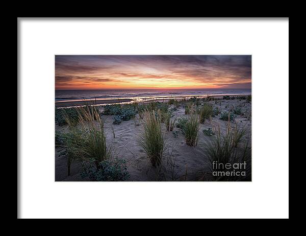 Natural Landscape Framed Print featuring the photograph The Dunes In The Sunset Light by Hannes Cmarits
