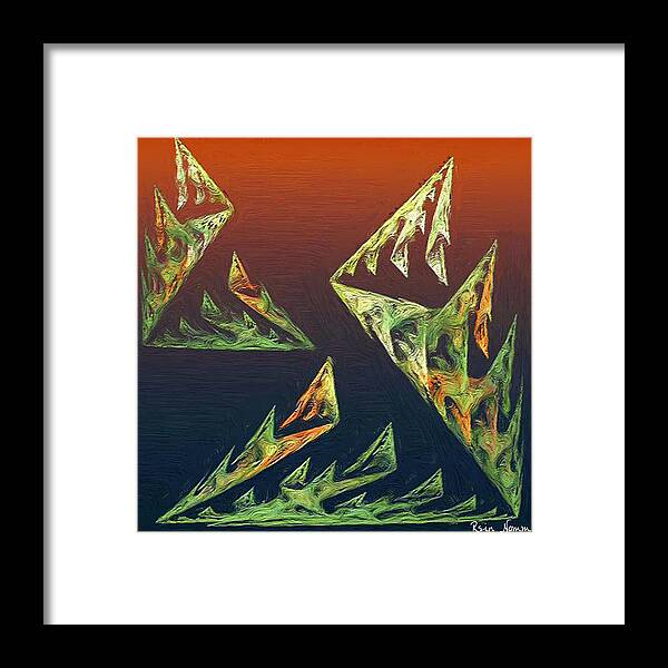  Framed Print featuring the digital art The Dying Mountain Pines by Rein Nomm