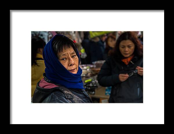 Person Framed Print featuring the photograph The Elderly Woman In Tokyo by Roberto Rampinelli