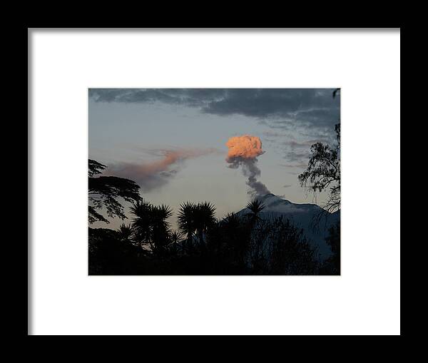 Volcano Framed Print featuring the photograph The ever active Volcano de Fuego by Leslie Struxness
