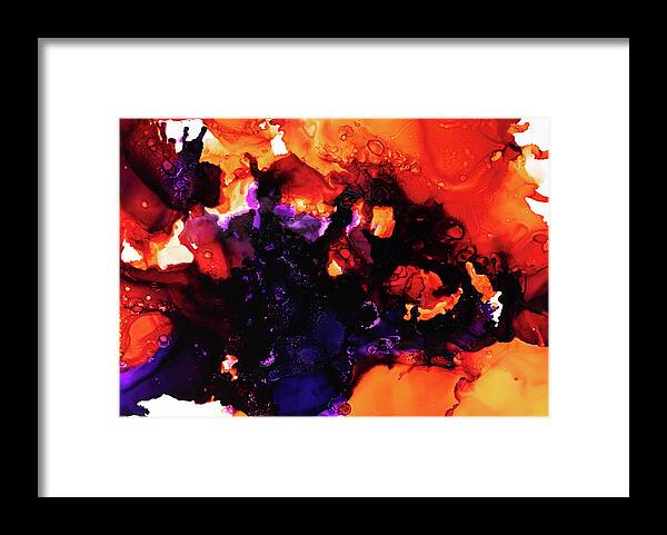Fluid Framed Print featuring the painting The Flame of Time by Jennifer Walsh