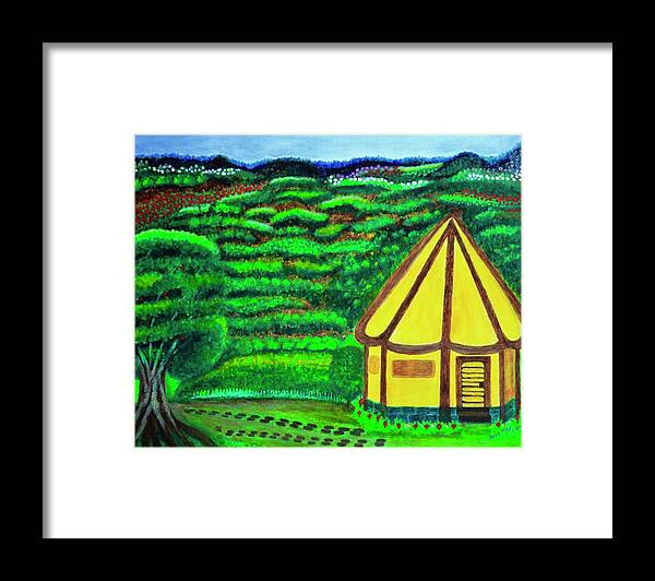All Apparels Framed Print featuring the painting The Footsteps And The Promised by Lorna Maza
