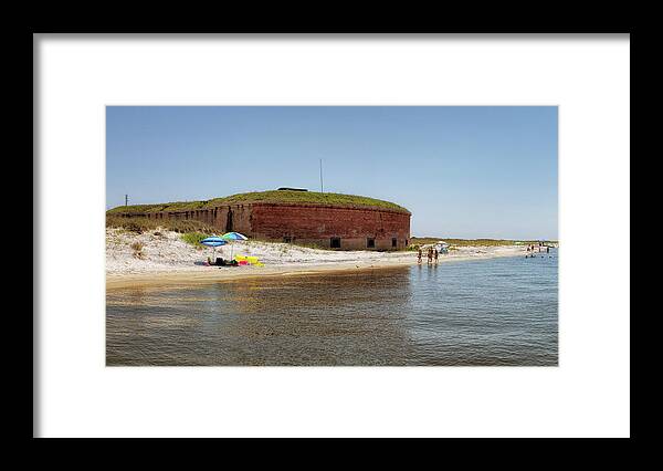 Fort Massachusetts Framed Print featuring the photograph The Fort at Ships Island by Susan Rissi Tregoning