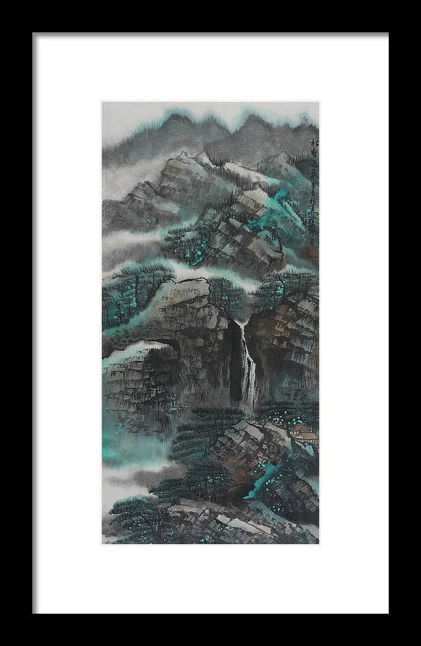 Chinese Watercolor Framed Print featuring the painting The Four Seasons Version 1 - Spring by Jenny Sanders